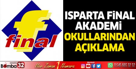 Isparta Final Akademi Okullarından açıklama