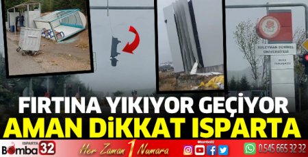 Isparta fırtınaya teslim oldu