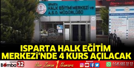 Isparta Halk Eğitim Merkezi'nde 4 kurs açılacak