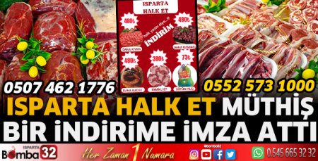 Isparta Halk Et müthiş bir indirime imza attı