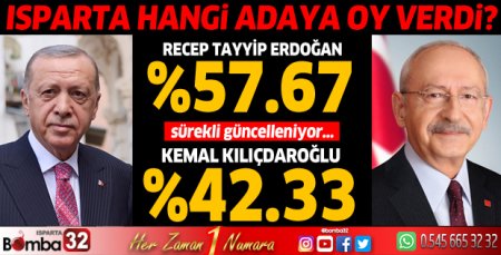 Isparta hangi adaya oy verdi?