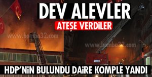 ISPARTA HDP İL BİNASINI ATEŞE VERDİLER