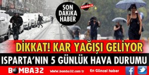 ISPARTA İÇİN 5 GÜNLÜK HAVA DURUMU