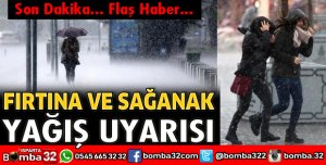 ISPARTA İÇİN FIRTINA VE SAĞANAK YAĞIŞ UYARISI