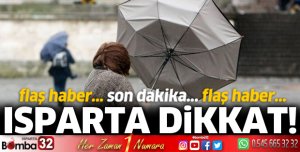 Isparta için rüzgar kuvvetli fırtına uyarısı