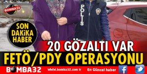 ISPARTA İLE BİRLİKTE 15 İLDE FETÖ OPERASYONU 20 GÖZALTI