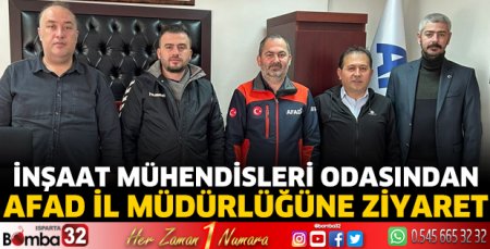 Isparta İMO'dan AFAD'a ziyaret