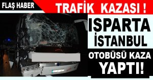 Isparta - İstanbul Otobüsü Kaza Yaptı!