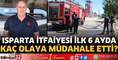 Isparta İtfaiyesi ilk 6 ayda kaç olaya müdahale etti?
