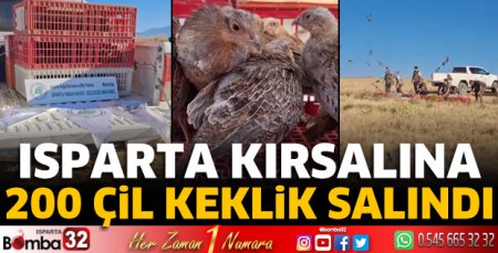 Isparta kırsalına 200 çil keklik salındı