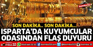 ISPARTA KUYUMCULAR ODASINDAN DUYURU