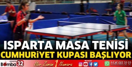 Isparta Masa Tenisi Cumhuriyet Kupası başlıyor