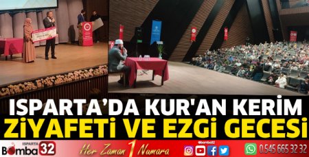 Isparta Müftülüğünden Kur'an Kerim ziyafeti ve Ezgi Gecesi