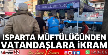 Isparta Müftülüğünden vatandaşa ikram