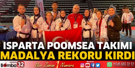 Isparta Poomsea Takımı Madalya rekoru kırdı