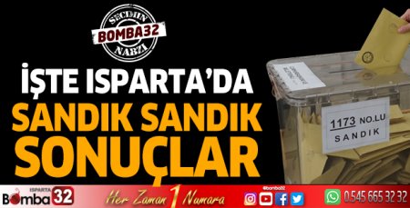 Isparta sandık sonuçları 2023