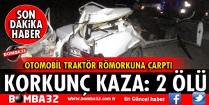 ISPARTA-SANDIKLI YOLUNDA GECE YARISI KORKUNÇ KAZA 2 ÖLÜ