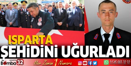 Isparta şehidini uğurladı