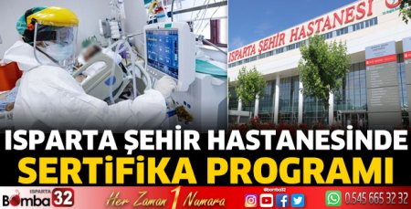 Isparta Şehir Hastanesinde sertifika programı