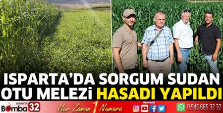 Isparta Sorgum Sudan Otu Melezi hasadı yapıldı