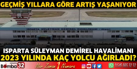 Isparta Süleyman Demirel Havalimanı 2023 yılında kaç yolcu ağırladı?