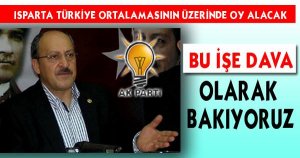 ISPARTA TÜRKİYE ORTALAMASININ ÜZERİNDE OY ALACAK