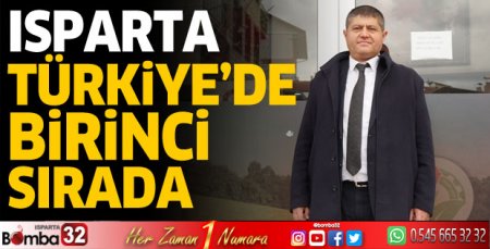 Isparta Türkiye'de 1. sırada