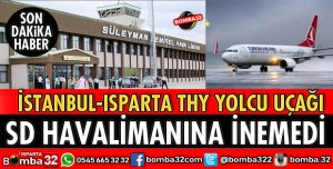 ISPARTA UÇAĞI ÇARDAK HAVALİMANINA İNDİ