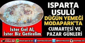 ISPARTA USULÜ DÜĞÜN YEMEĞİ MODAPARK’TA