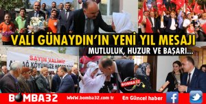 ISPARTA VALİSİ ŞEHMUS GÜNAYDIN'DAN YENİ YIL MESAJI