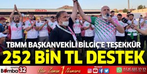 Isparta32spor'a 252 bin TL destek