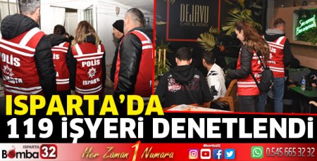 Isparta’da 119 işyeri denetlendi