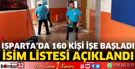 Isparta’da 160 kişi işe başladı