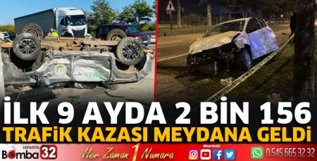 Isparta’da 2 Bin 156 trafik kazası meydana geldi