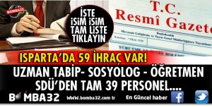 ISPARTA’DA 59 KİŞİ İHRAÇ EDİLDİ