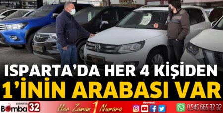 Isparta’da araç sayısı belli oldu