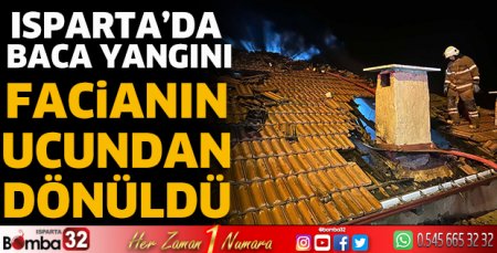 Isparta’da baca yangını