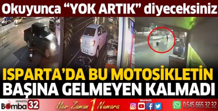 Isparta’da bu motosikletin başına gelmeyen kalmadı