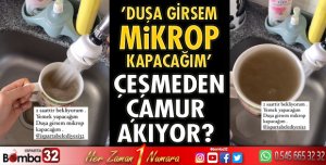 Isparta’da çeşmeden çamur akıyor