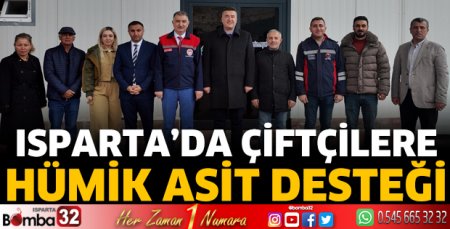 Isparta’da Çiftçilere Hümik Asit Desteği