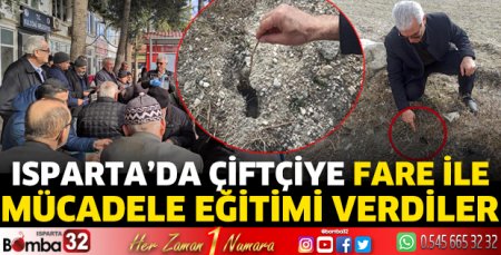Isparta’da çiftçiye fare ile mücadele eğitimi verdiler