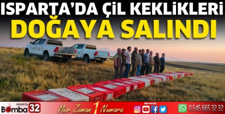 Isparta’da çil keklikleri doğaya salındı