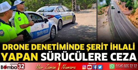 Isparta’da drone destekli trafik denetimi