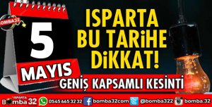 ISPARTA’DA ELEKTRİK KESİNTİSİ