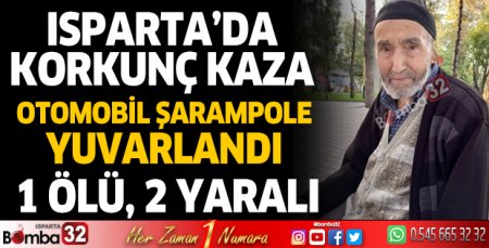 Isparta’da emekli imam kazada öldü