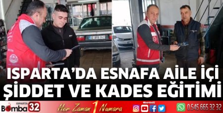 Isparta’da esnafa Aile İçi Şiddet ve KADES Eğitimi 