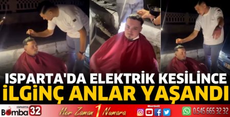 Isparta’da far ışığında traş 