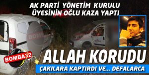ISPARTA’DA FECİ KAZA OTOMOBİL 3 TAKLA ATTI