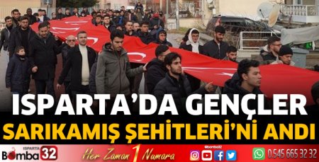 Isparta’da gençler Sarıkamış Şehitleri’ni andı