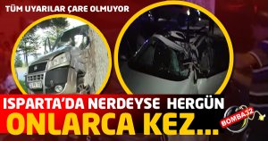 Isparta’da iki ayrı trafik kazasında 7 kişi yaralandı